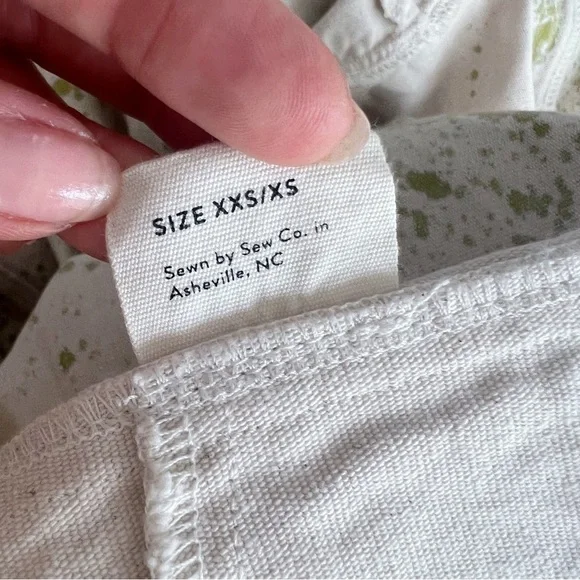 ELIZABETH SUZANN CLYDE JACKET TRENCH HANDPAINTED UPCYCLED COTTON CANVAS XXS/XS - Picture 9 of 14